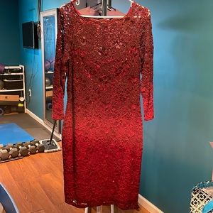 Beautiful Red/ombré dress. Size 14. Worn once!